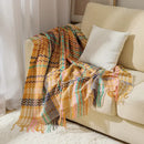 GobekUsa Ethnic Wave Woven Tassel Blanket: Multi-functional for Bed, Sofa, Table, Office Nap