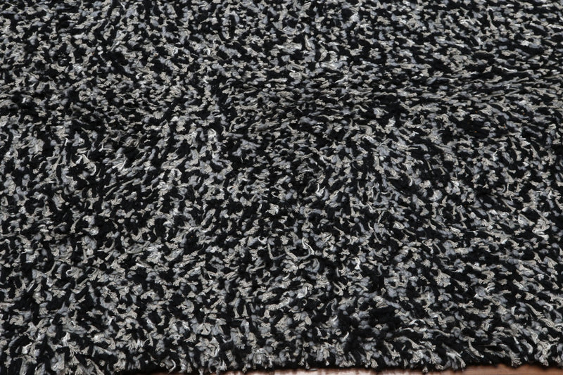 6x9 Black, White Handmade 100% Hemp Khaki Dhurry Flatweave Oriental Area Rug