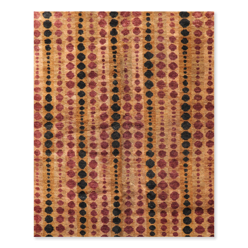 7'11" x 9'11" Hand Knotted 100% Jute Thick Pile Area Rug Modern Tan