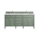 James Martin Brittany 72" Double Bathroom Vanity, Smokey Celadon