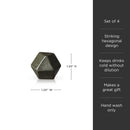 Glacier Rocks Basalt Hexagon Stone Set of 4 by Viski