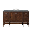James Martin Addison 60" Single Bathroom Vanity, Mid-Century Acacia