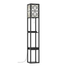 Modern Standing Shelf Lamp with 1 Power Outlet and 2 USB Ports by DirectDeals