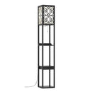 Modern Standing Shelf Lamp with 1 Power Outlet and 2 USB Ports by LJGDeals