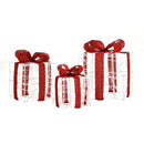 3 Pieces Christmas Lighted Gift Boxes Decorations with 60 LED Lights for Indoor and Outdoor by LJGDeals