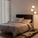 3-Globe Floor Lamp with Foot Switch and Bulb Bases-Golden by LJGDeals