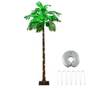 6 FT LED Lighted Artificial Palm Tree Hawaiian Style Tropical with Water Bag by LJGDeals