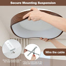 24W Modern LED Mount Ceiling Light with Wood Pattern and Metal Frame by LJGDeals
