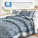 Floral Boho Printed Cotton Quilt Set - Indira Collection by Great Bay Home