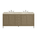 James Martin Chicago 72" Double Bathroom Vanity, Walnut Whisper