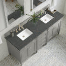 James Martin Brittany 72" Double Bathroom Vanity, Urban Gray