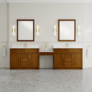 James Martin Bellshire 120" Single Bathroom Vanity, Honey Oak
