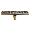 GobekUsa Euro Antique Brass Art Carved Floor Drain Cover Shower Waste Drainer
