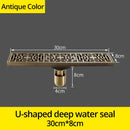 GobekUsa Euro Antique Brass Art Carved Floor Drain Cover Shower Waste Drainer