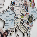 Europe Photo Map Pastel