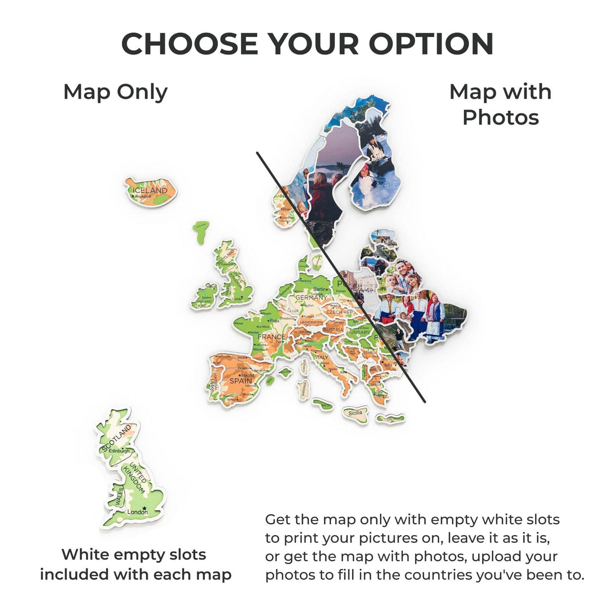 Europe Photo Map Physical, photo 4 of 10