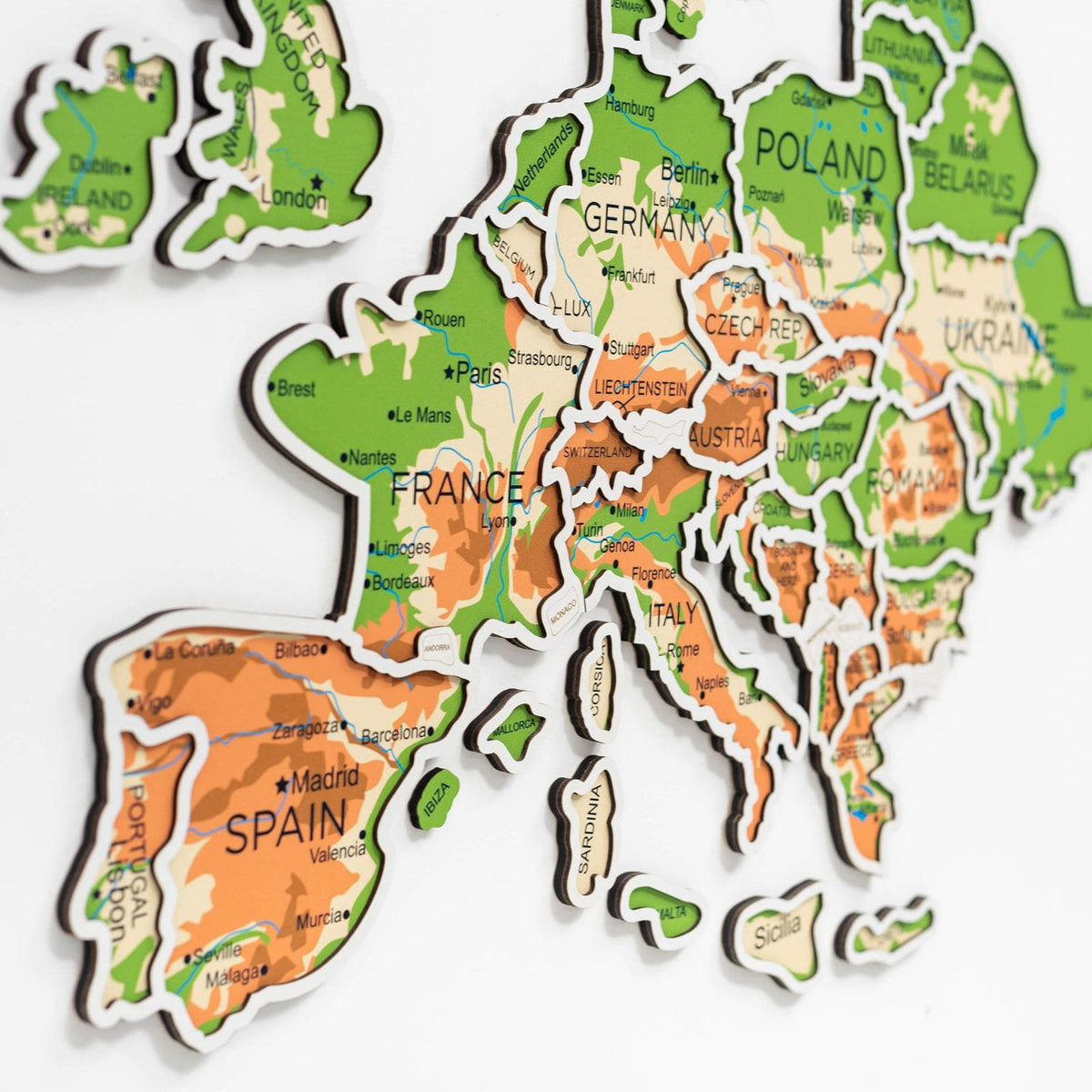 Europe Photo Map Physical, photo 10 of 10