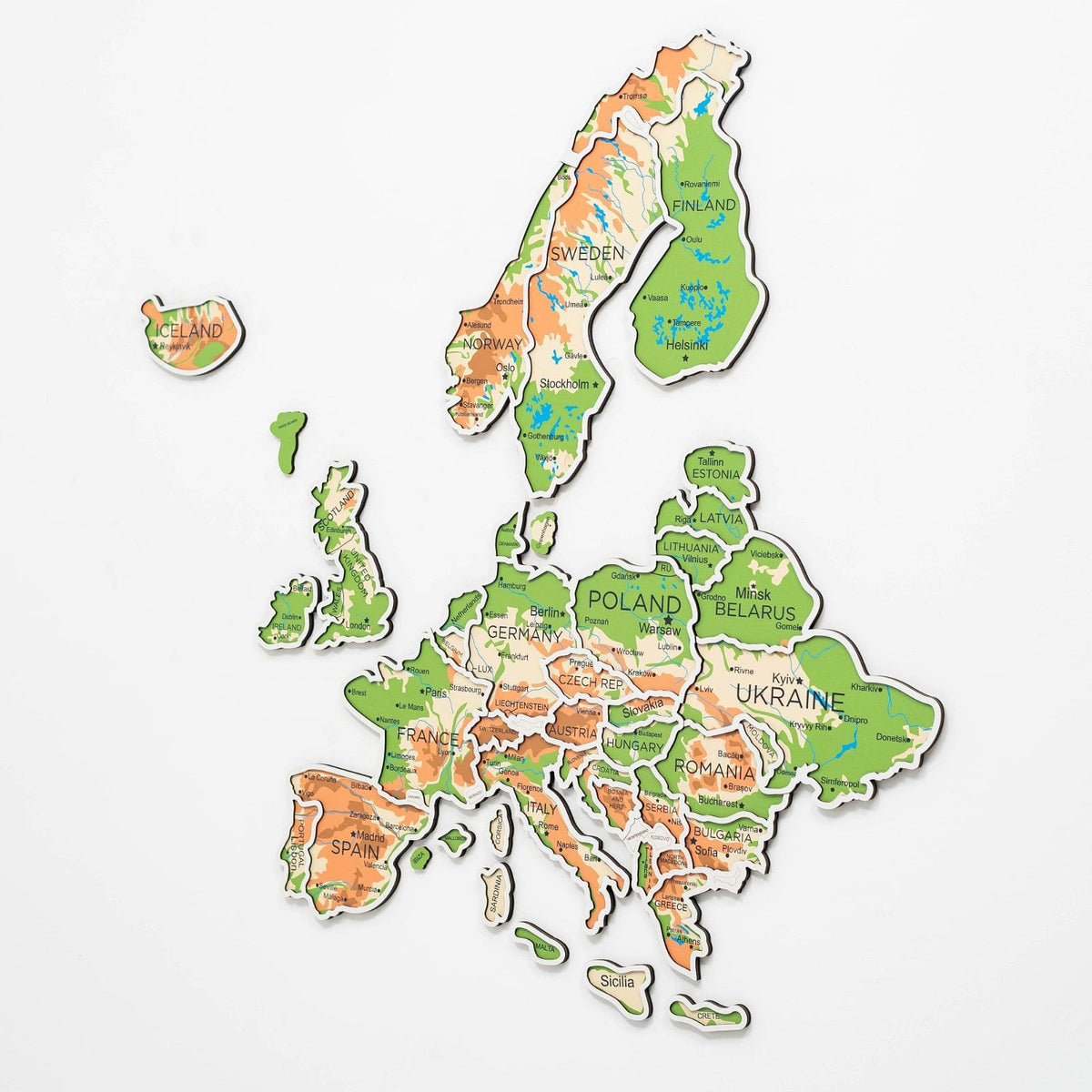 Europe Photo Map Physical, photo 8 of 10