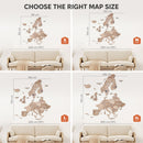 3D Europe Wooden Map Terra