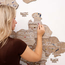 3D Europe Wooden Map Terra