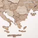 3D Europe Wooden Map Terra