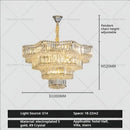 GobekUsa Light Crystal Chandelier: European Style for Living, Dining & Study Rooms