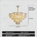 GobekUsa Light Crystal Chandelier: European Style for Living, Dining & Study Rooms
