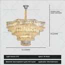 GobekUsa Light Crystal Chandelier: European Style for Living, Dining & Study Rooms