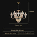 GobekUsa Crystal Dining Room Chandelier: Elegant European Style Living Room Lamp, Bedroom Decor