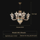 GobekUsa Crystal Dining Room Chandelier: Elegant European Style Living Room Lamp, Bedroom Decor