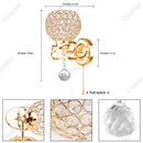 European gold crystal wall light bedroom sconce by Decorbites