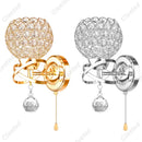 European gold crystal wall light bedroom sconce by Decorbites
