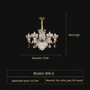 GobekUsa Duplex European Crystal Chandelier for Staircase with Hollow Design