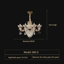 GobekUsa Duplex European Crystal Chandelier for Staircase with Hollow Design