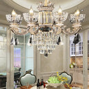 GobekUsa Duplex European Crystal Chandelier for Staircase with Hollow Design