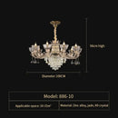 GobekUsa Duplex European Crystal Chandelier for Staircase with Hollow Design