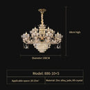 GobekUsa Duplex European Crystal Chandelier for Staircase with Hollow Design