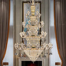 GobekUsa Duplex European Crystal Chandelier for Staircase with Hollow Design