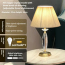 GobekUsa Crystal Floor Lamp - European Retro Style for Living Room, Bedroom, or Home Decoration