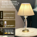 GobekUsa Crystal Floor Lamp - European Retro Style for Living Room, Bedroom, or Home Decoration
