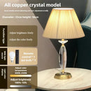 GobekUsa Crystal Floor Lamp - European Retro Style for Living Room, Bedroom, or Home Decoration