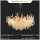 GobekUsa Gold Tree Branch Chandelier: Elegant European Style Pendant Light for Home Decor