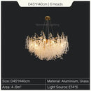 GobekUsa Gold Tree Branch Chandelier: Elegant European Style Pendant Light for Home Decor
