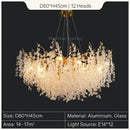 GobekUsa Gold Tree Branch Chandelier: Elegant European Style Pendant Light for Home Decor