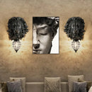GobekUsa Lion Head Resin Wall Lamp: European Style Living Room Light for Home Décor