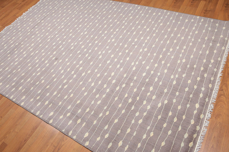 6' x 9' Hand Knotted Modern 100% Wool Area rug Gray