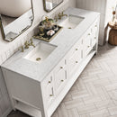 James Martin Breckenridge 72" Double Bathroom Vanity, Bright White