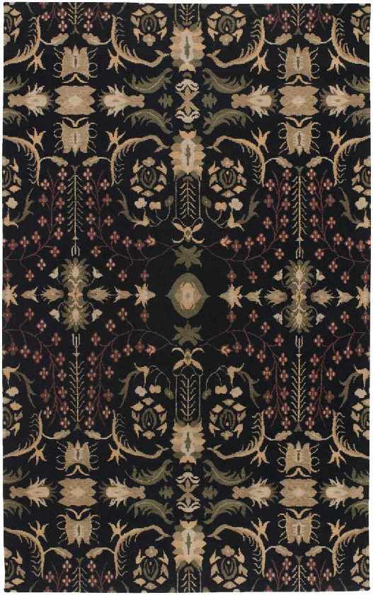 Duncan Traditional Black Area Rug