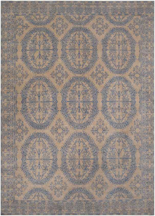 Dunedin Traditional Khaki/Denim Area Rug