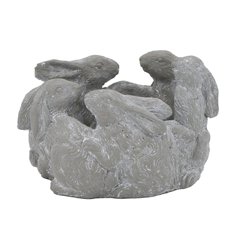 5 Bunny Cement Planter with Playful Bunny Design - Cement, photo 2 of 10